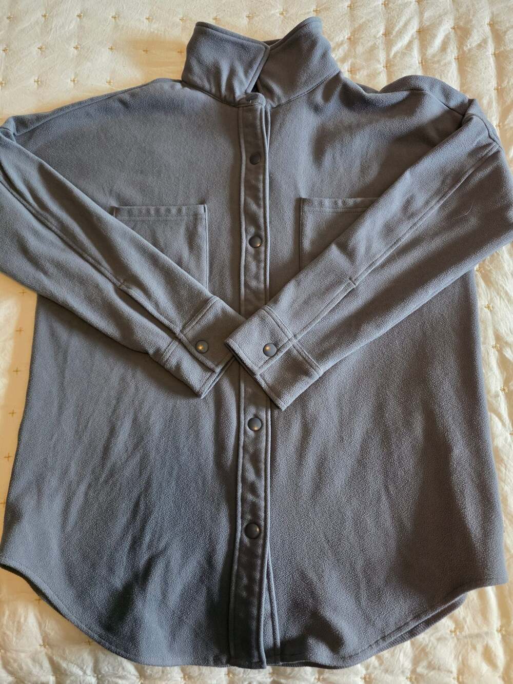 Mondetta Women's Fleece Snap-Front‎ Shirt Jacket Shacket